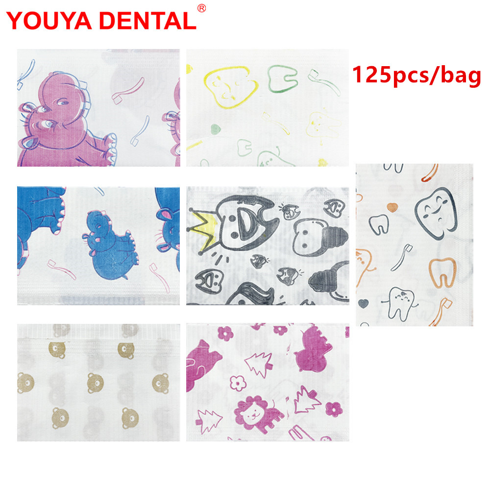 Table Cloth Disposable - 어린이 치과 턱받이 일회용 귀여운 스카프,