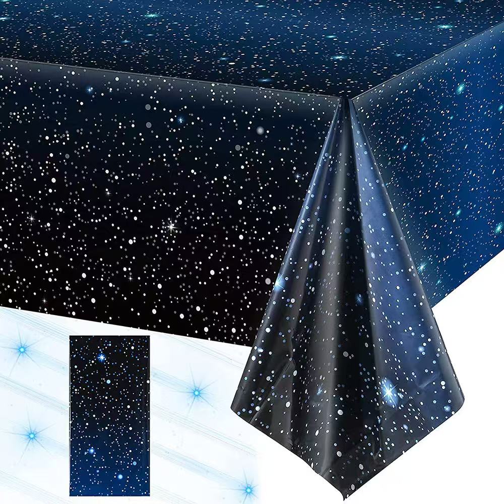 Table Cloth Disposable - 일회용 별이 빛나는 하늘 테마 테이블보