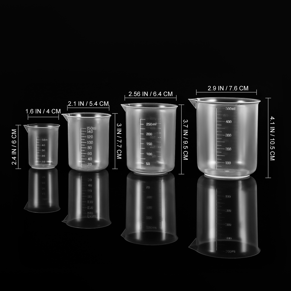 Plastic Cup 50Pcs - 4pcs 50Ml 150Ml 250Ml 500Ml 플라스틱