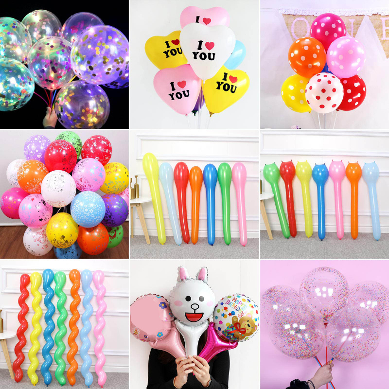 50/100개 가스 펌프 없음 만화 풍선 장식 헬륨 풍 - Balloon Pump Hand 리뷰 및 가격