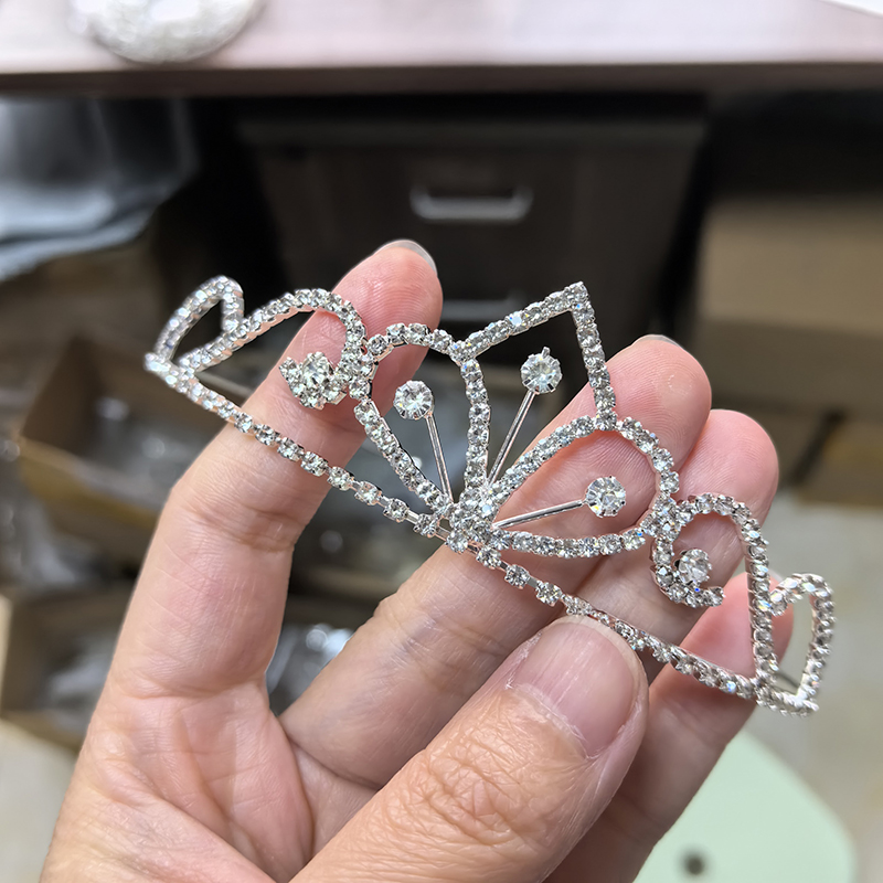 실버 컬러 라인스톤 신부 왕관 럭셔리 크리스탈 티아라  - Event Suppliers 리뷰 및 가격