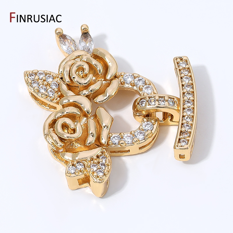 14K 금도금 황동 지르콘 꽃 진주 클래스프, 다중 줄 - Flower Wall Panel 리뷰 및 가격