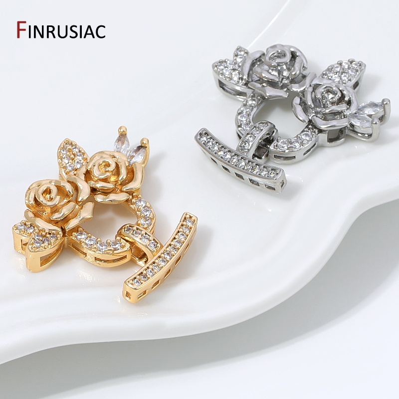 14K 금도금 황동 지르콘 꽃 진주 클래스프, 다중 줄 - Flower Wall Panel 리뷰 및 가격