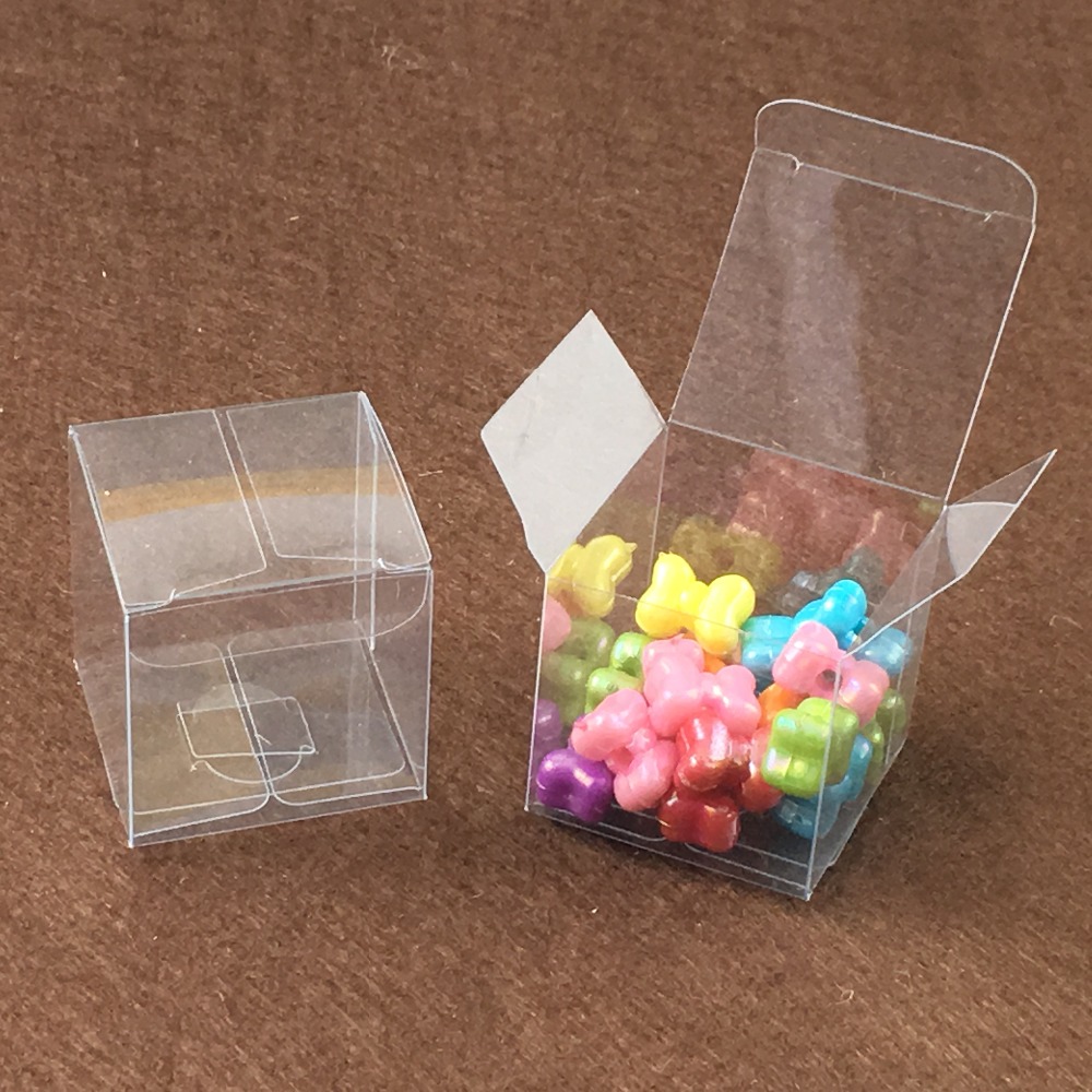 투명 플라스틱 pvc 상자 50 개, 9x9x9cm,  - Event Party Box 리뷰 및 가격
