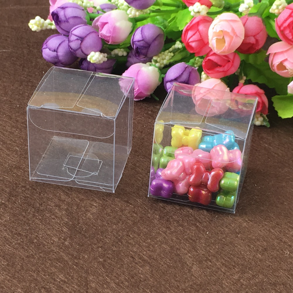 투명 플라스틱 pvc 상자 50 개, 9x9x9cm,  - Event Party Box 리뷰 및 가격