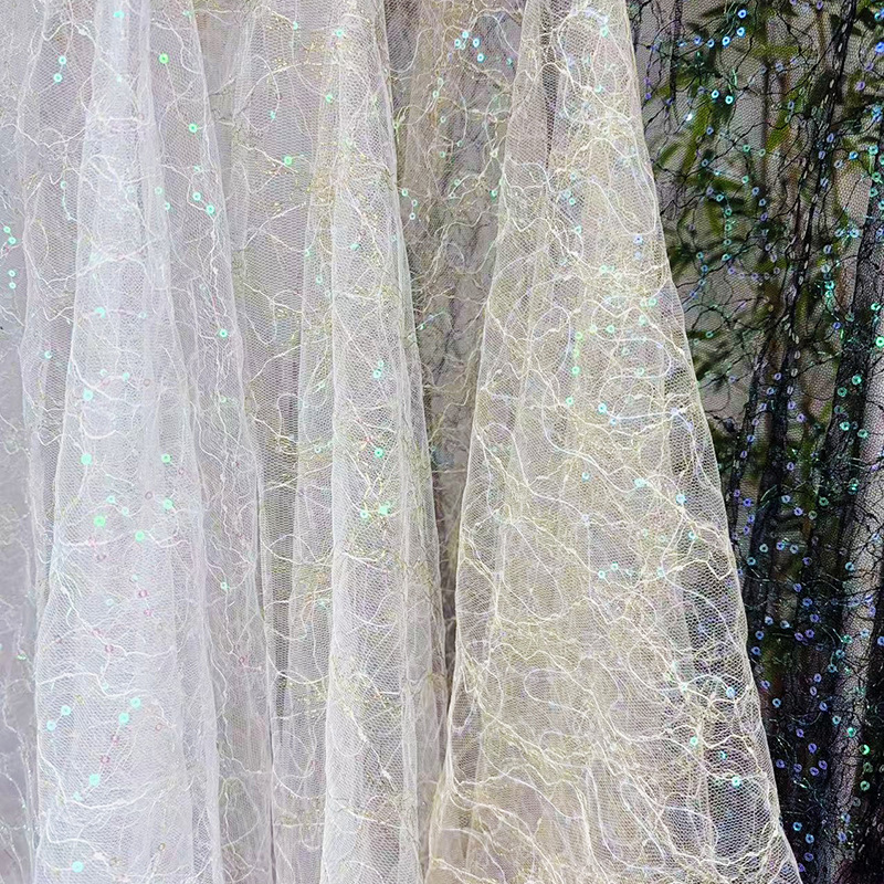 4가지 색상 프렌치 튤 이브닝 파티 드레스 소재 자수  - Glitter Tablecloth 리뷰 및 가격