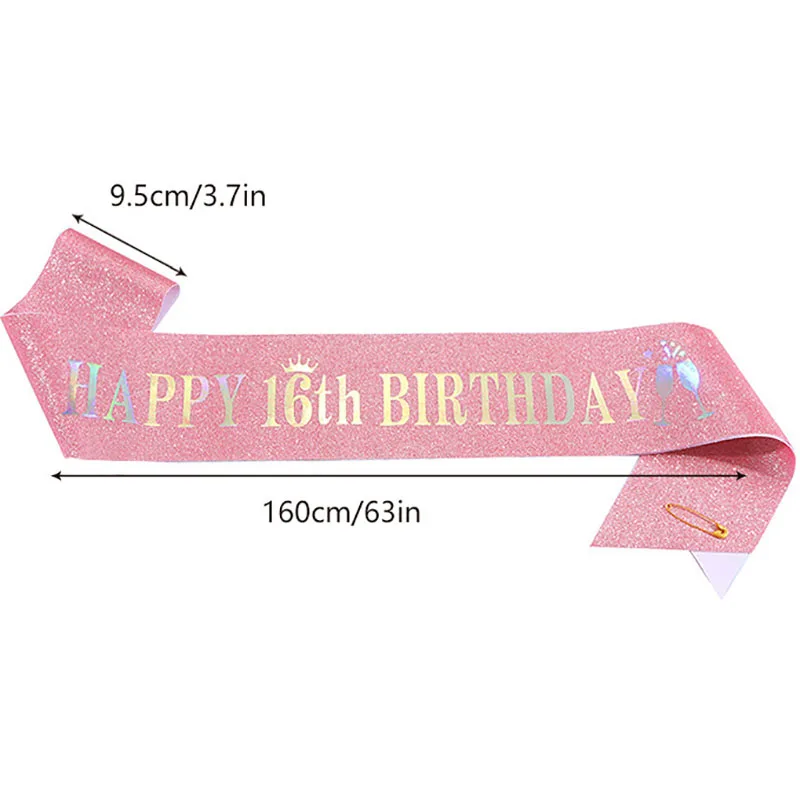 여아용 생일 반짝이 새시, 생일 파티 선물 장식 용품, - Birthday Sash Glitter 리뷰 및 가격