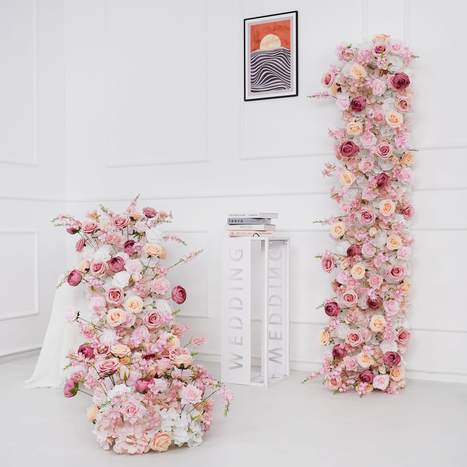 Uflower 고급 인조 꽃 줄 생일 파티 센터피스 웨 - Flower Wall Panel 리뷰 및 가격