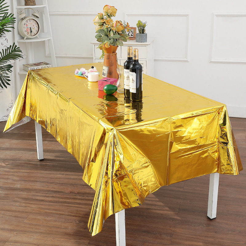 137cm * 183cm 로즈 골드 슬리버 일회용 식탁 - Table Cloth Disposable 리뷰 및 가격