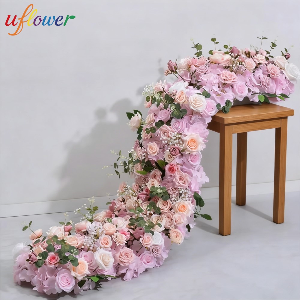 Uflower 조화 꽃줄 장식 웨딩 장식 꽃 배경 테이 - Flower Wall Panel 리뷰 및 가격