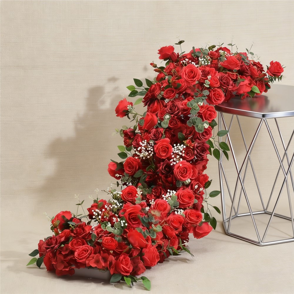 Uflower 조화 꽃줄 장식 웨딩 장식 꽃 배경 테이 - Flower Wall Panel 리뷰 및 가격