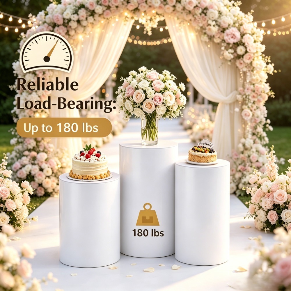 3/5개입 흰색 원형 받침대, 웨딩 파티용 원형 기둥, - Event Support 리뷰 및 가격
