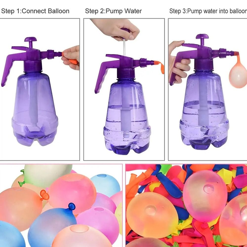 어린이를위한 풍선이있는 새로운 휴대용 공기 물 폭탄 풍 - Balloon Pump Hand 리뷰 및 가격
