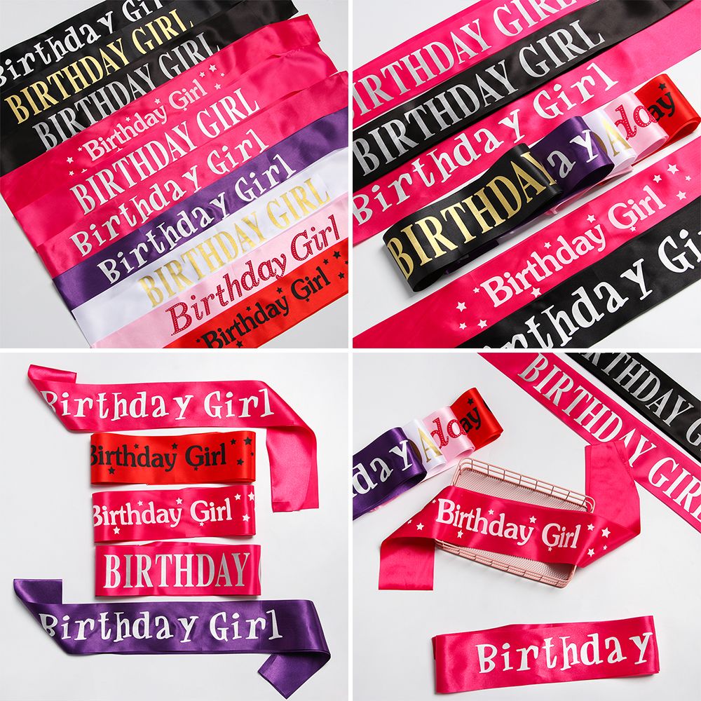 생일 소녀 반짝이 새틴 새시 리본, 생일 어깨 거들,  - Birthday Sash Glitter 리뷰 및 가격