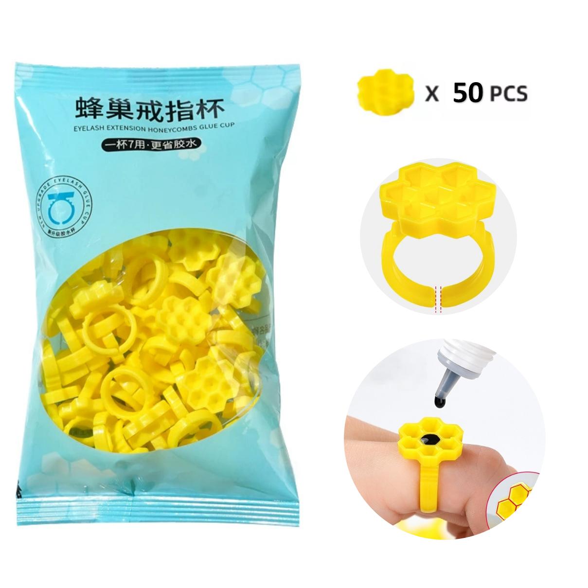 50개입 속눈썹 연장용 글루 홀더 링컵, 허니콤 모양  - Plastic Cup 50Pcs 리뷰 및 가격