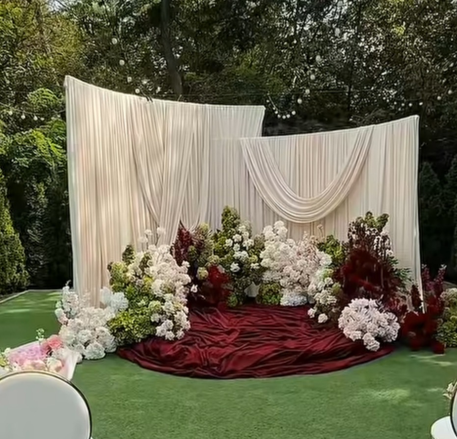 웨딩 공급업체 PVC 창 모양 흰색 PVC 배경막 무대 - Party Event Supplier 리뷰 및 가격