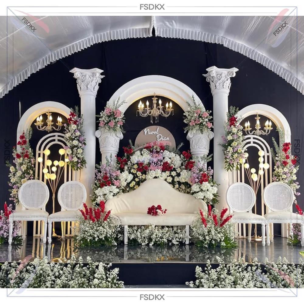 웨딩 공급업체 PVC 창 모양 흰색 PVC 배경막 무대 - Party Event Supplier 리뷰 및 가격